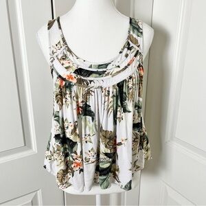 Rip Curl On The Coast Floral Tropical Sleeveless Blouse Camisole, Size Small